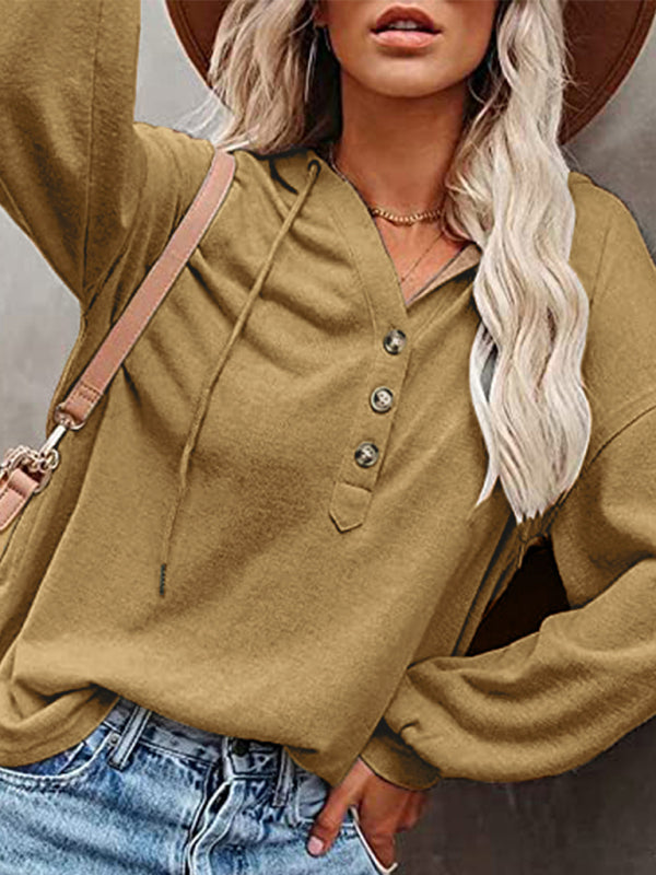 Cardigan à capuche pour femme, sweat-shirt décontracté, ample, couleur unie 