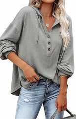 Cardigan à capuche pour femme, sweat-shirt décontracté, ample, couleur unie 