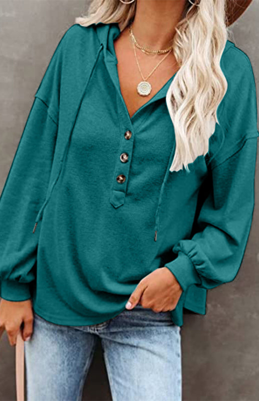 Cardigan à capuche pour femme, sweat-shirt décontracté, ample, couleur unie 
