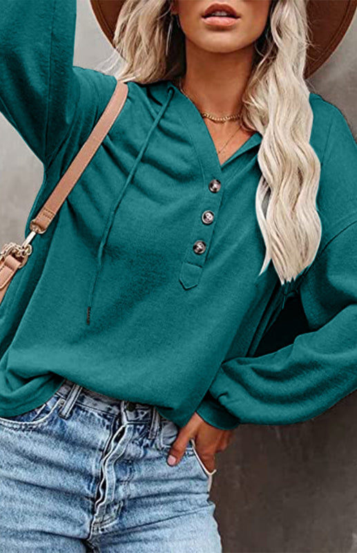 Cardigan à capuche pour femme, sweat-shirt décontracté, ample, couleur unie 
