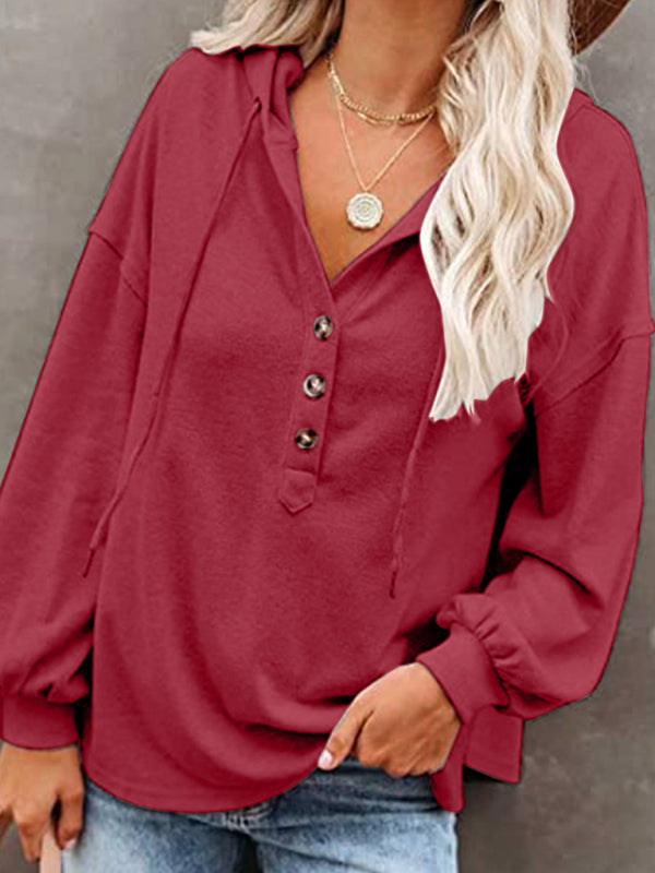 Cardigan à capuche pour femme, sweat-shirt décontracté, ample, couleur unie 