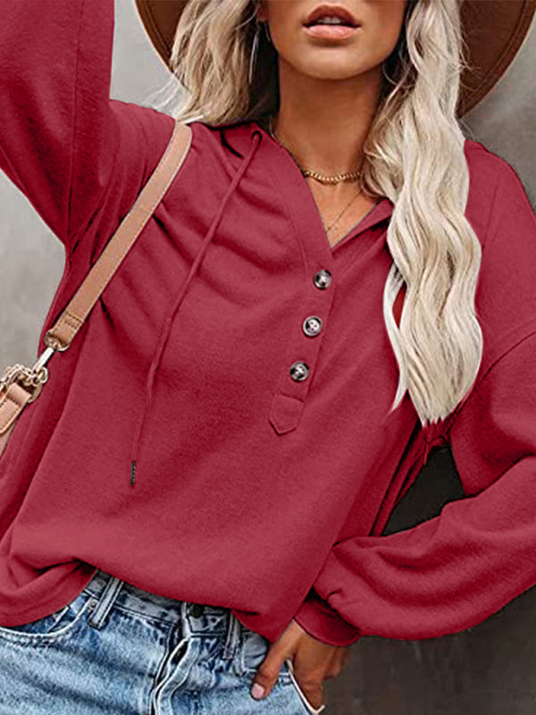 Cardigan à capuche pour femme, sweat-shirt décontracté, ample, couleur unie 