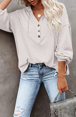 Cardigan à capuche pour femme, sweat-shirt décontracté, ample, couleur unie 