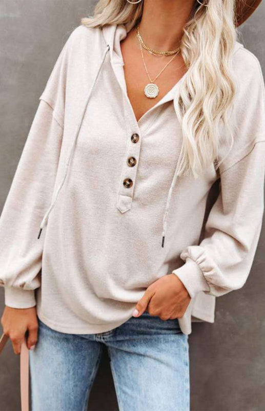 Cardigan à capuche pour femme, sweat-shirt décontracté, ample, couleur unie 