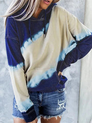 Damen Farbverlauf Tie Dye Hoodie Langarm Sweatshirt 