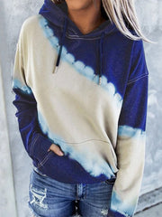 Damen Farbverlauf Tie Dye Hoodie Langarm Sweatshirt 