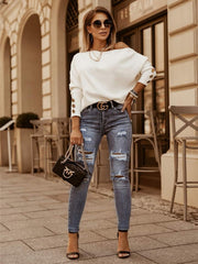 Lässiges, einfarbiges Button-Down-T-Shirt für Damen 