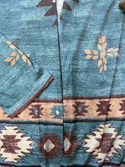 Lässiger ethnischer Azteken-Cardigan für Damen 