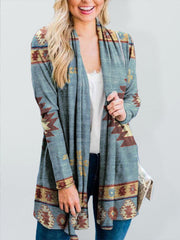 Lässiger ethnischer Azteken-Cardigan für Damen 