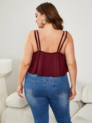Plus Size Irregular Hem Loose Suspenders