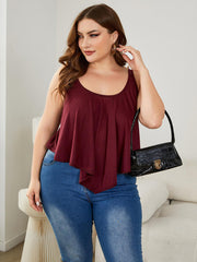 Plus Size Irregular Hem Loose Suspenders