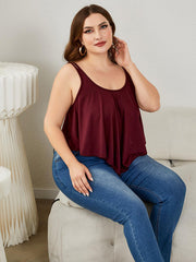 Plus Size Irregular Hem Loose Suspenders