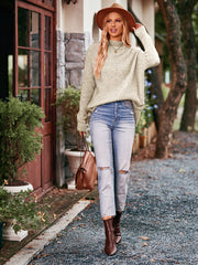 turtleneck loose pullover sweater