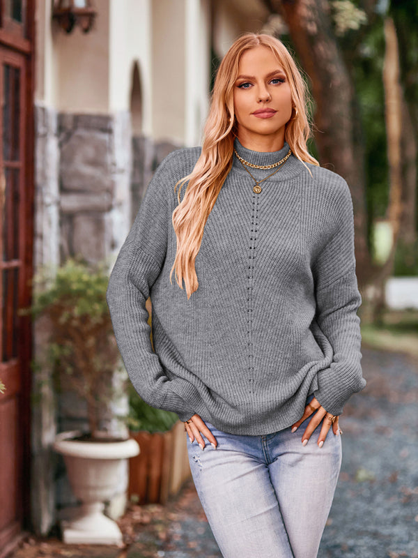turtleneck loose pullover sweater