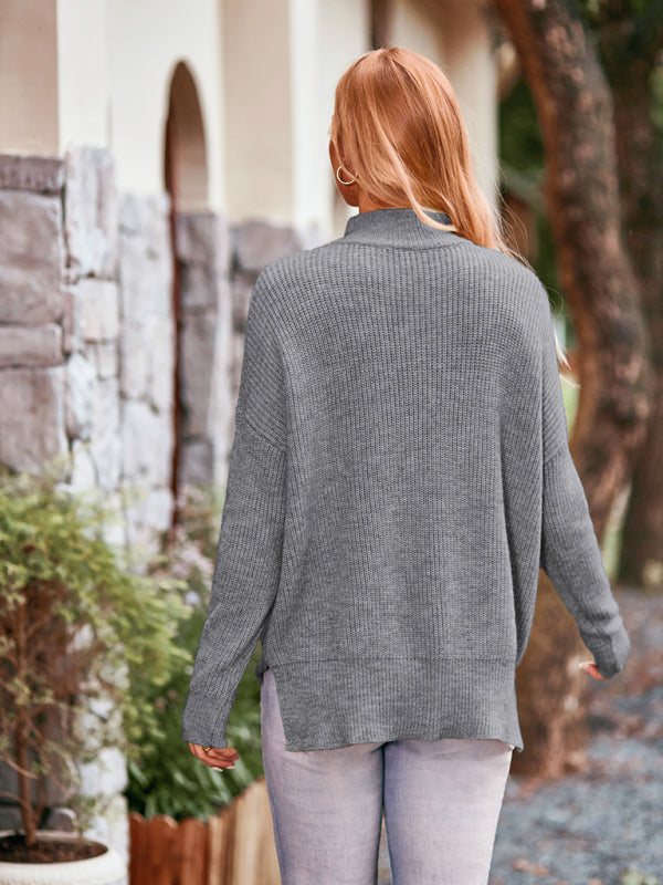 turtleneck loose pullover sweater