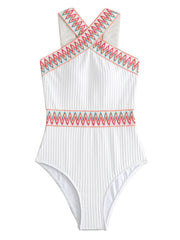 Sleeveless Slimming Conservative One-piece Bikini