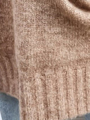 Damen Strick-Hoodie mit Kängurutasche, lässige Strickmode 