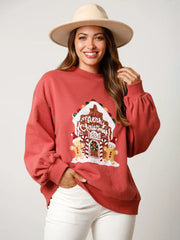 Weihnachts-Sweatshirt mit Pailletten und Stickereien für Damen 