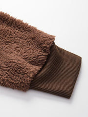 Veste polaire à capuche avec cordon de serrage pour femme 