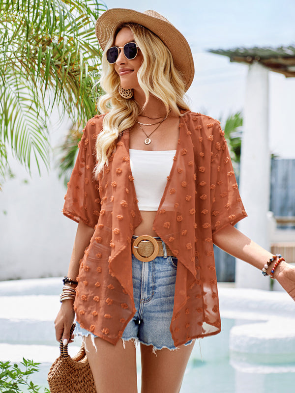 wool ball thin cardigan shirt