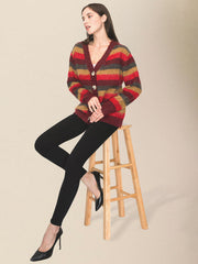 Lässiger gestreifter Strickpullover für DamenRP0023556 