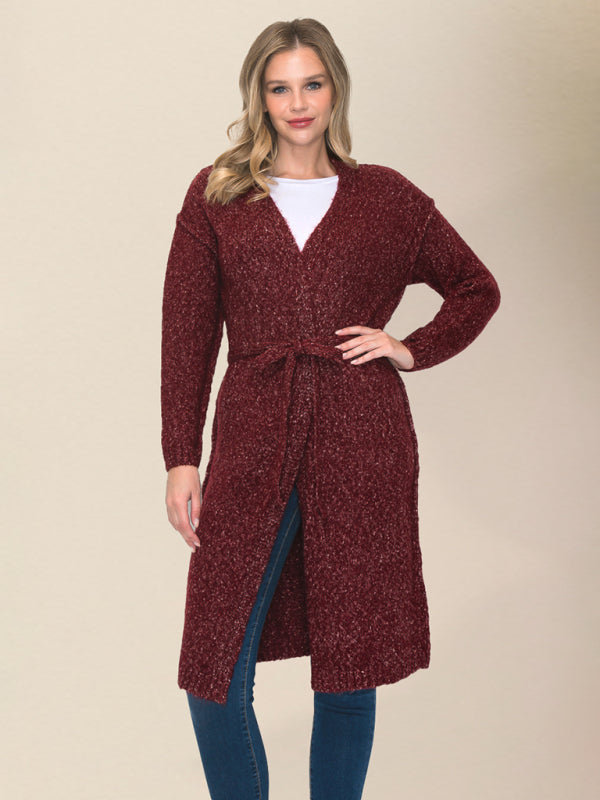 Lässiger, langer Strickpullover für DamenRP0023526 