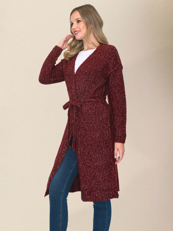 Lässiger, langer Strickpullover für DamenRP0023526 