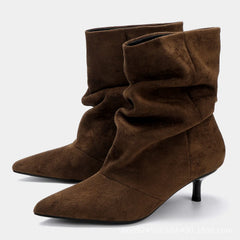 Vintage Ruched Slouchy Boots
