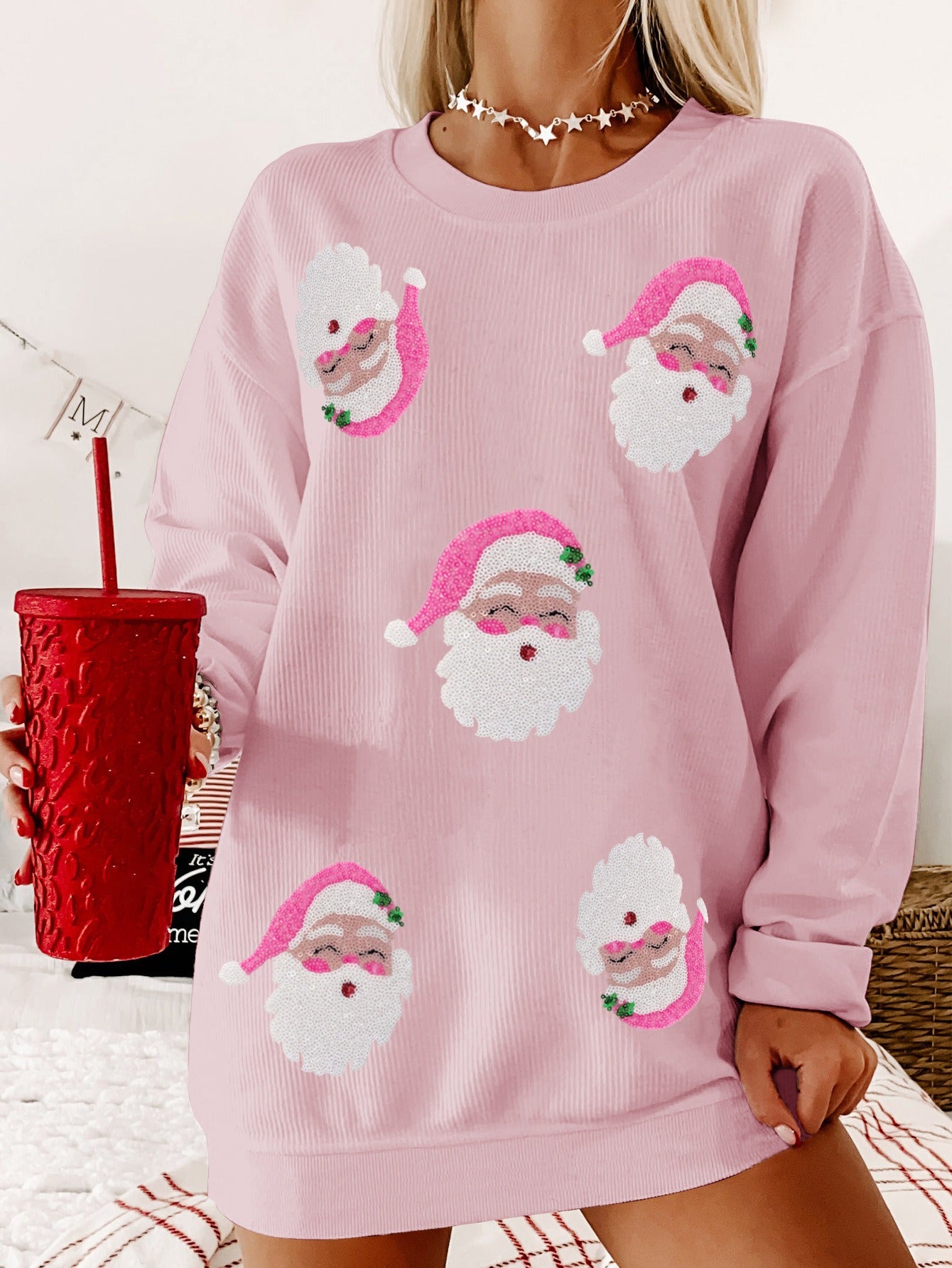 Santa Claus Sequined Sweatshirt
