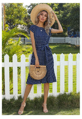 Belted Tee Dress With Pockets