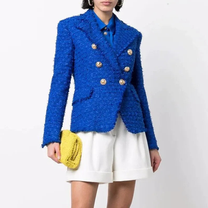 Blazer  Slim Fit Small Jacket Woolen Fringe Wear Top