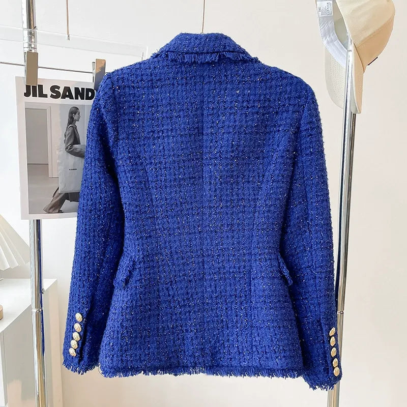 Blazer  Slim Fit Small Jacket Woolen Fringe Wear Top