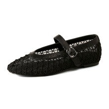 Cutout Mary Jane Fishnet Shoes