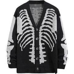 women's jacquard halloween knitted cardigan